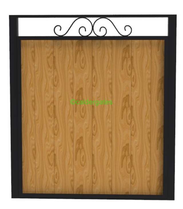 Sherwood Aluminium Board Steel Frame Garden Gate